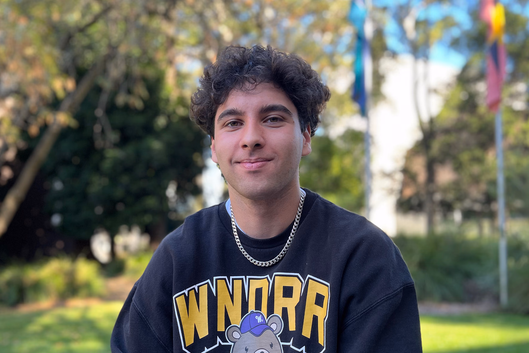 Portrait of Coby Peterson on campus
